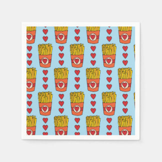 Fry Day I'm in Love | Punny Cartoon French Fries S Serviette