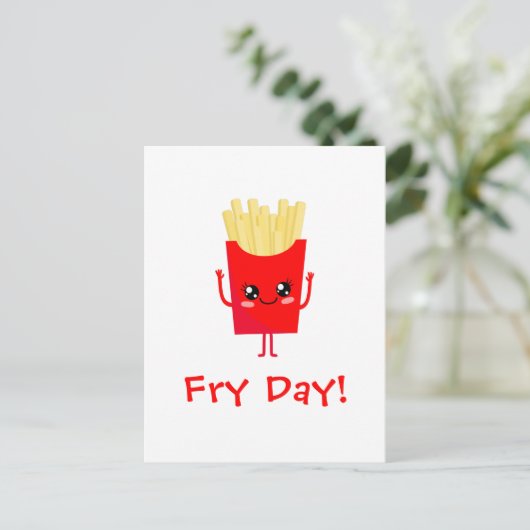 Fry Day Postkarte (Stehend Vorderseite)