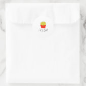 Fry day runder aufkleber (Tasche)