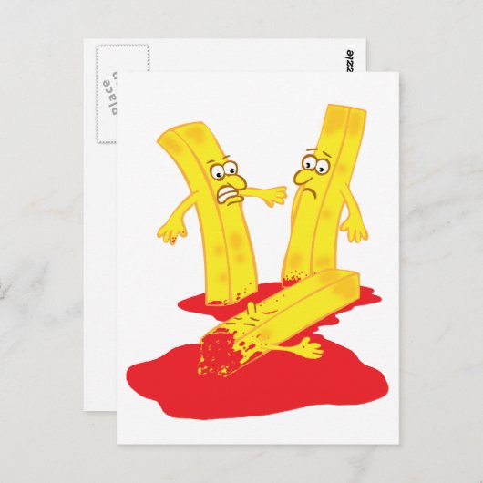 Fry Death Postkarte (Vorne/Hinten)