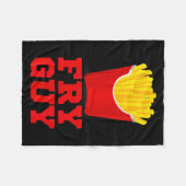 Fry Guy Fast Food Lover Fries Funny Novelty Fleecedecke (Vorderseite (Horizontal))