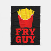 Fry Guy Fast Food Lover Fries Funny Novelty Fleecedecke (Vorderseite)