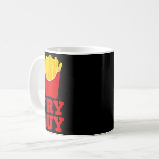 Fry Guy Fast Food Lover Fries Funny Novelty  Kaffeetasse (Vorderseite Links)