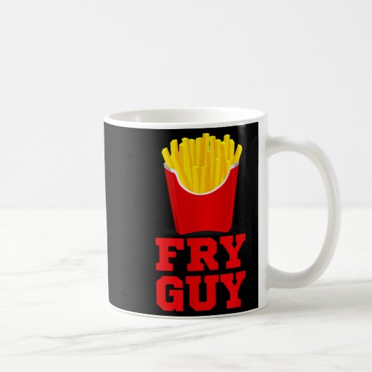 Fry Guy Fast Food Lover Fries Funny Novelty Kaffeetasse (Rechts)