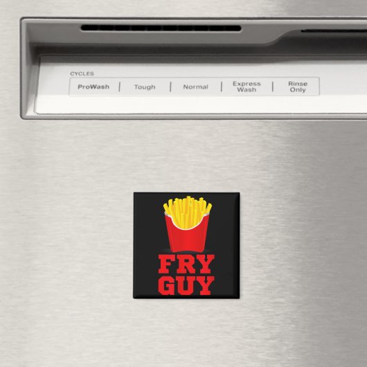 Fry Guy Fast Food Lover Fries Funny Novelty  Magnet (In Situ (Geschirrspüler))