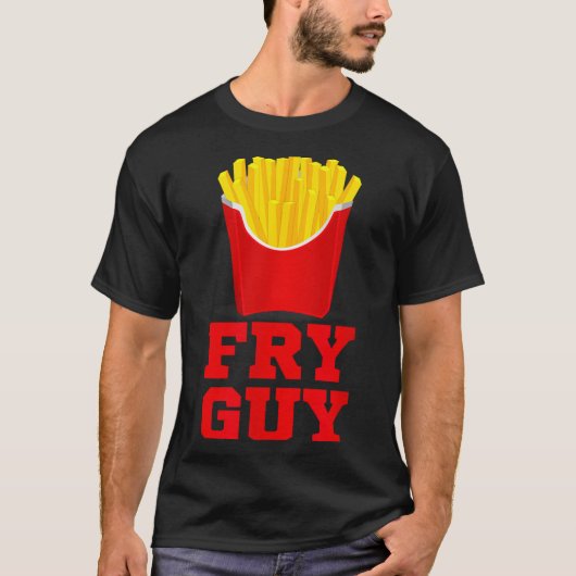 Fry Guy Fast Food Lover Fries Funny Novelty  T-Shirt (Vorderseite)