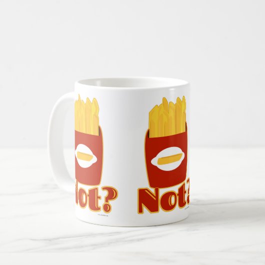Fry Not Funny Cartoon Fries Spaß Design Kaffeetasse (Vorderseite Links)