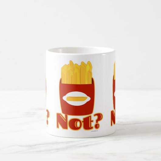 Fry Not Funny Cartoon Fries Spaß Design Kaffeetasse (Mittel)