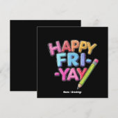 FrYay Freitagliebhaber Funny Weekend Lehrer Einladung (Vorne/Hinten)