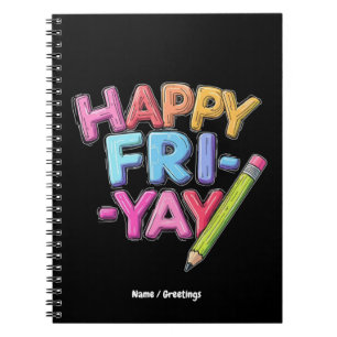 FrYay Freitagliebhaber Funny Weekend Lehrer Notizblock