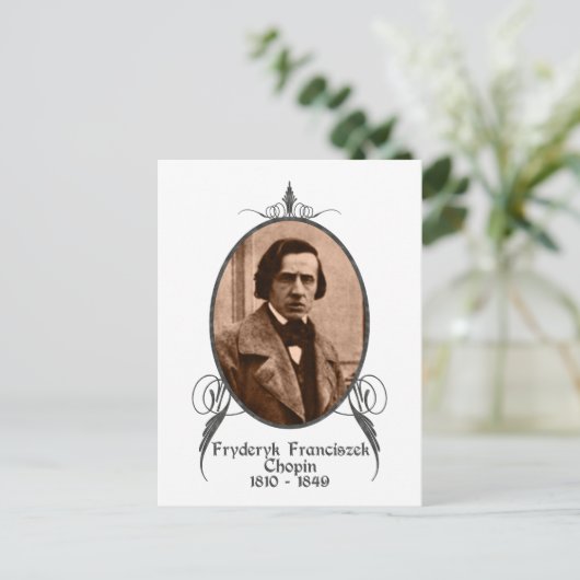 Fryderyk Chopin Postkarte (Stehend Vorderseite)