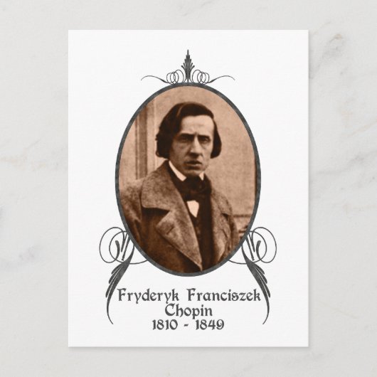 Fryderyk Chopin Postkarte (Vorderseite)