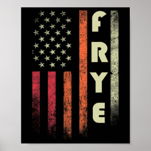 Frye Surname Funny Retro Vintag Geburtstagsamerika Poster