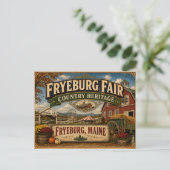 Fryeburg Fair Vintage Poster Postkarte (Stehend Vorderseite)