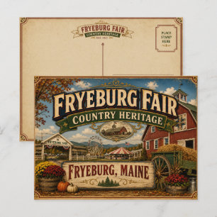 Fryeburg Fair Vintage Poster Postkarte