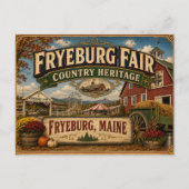 Fryeburg Fair Vintage Poster Postkarte (Vorderseite)