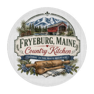 Fryeburg Maine Country Küchen Dekoratives Glas Sch Schneidebrett