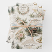 Fryeburg Maine Hochzeitswünsche Geschenkpapier Set (Beispiel)