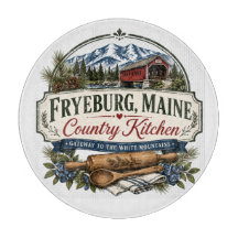 Fryeburg Maine Landküche Dekoratives Glas