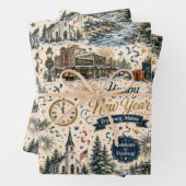 Fryeburg Maine Neujahrsfeier Geschenkpapier Set (Beispiel)