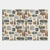 Fryeburg Maine Vatertags-Geschenkpapier Geschenkpapier Set (Vorderseite 3)