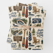 Fryeburg Maine Vatertags-Geschenkpapier Geschenkpapier Set (Beispiel)
