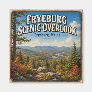 Fryeburg Scenic Overlook Maine Vintage MT Ansicht Magnet