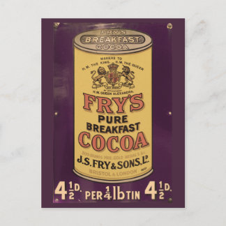 Fry's Cocoa Vintage-Werbung Postkarte