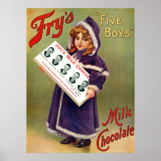 Fry's Five Boys Milk Chocolate Vintage Poster (Vorne)