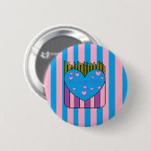 FryShy Button Rosa und Blau (Vorne & Hinten)