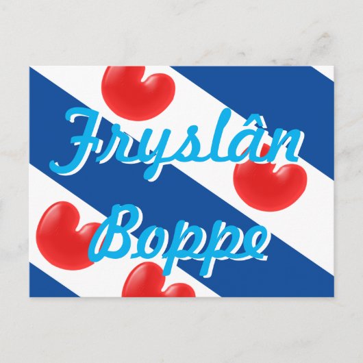 Fryslan Boppe - anpassbarer Text für das Flag Postkarte (Vorderseite)