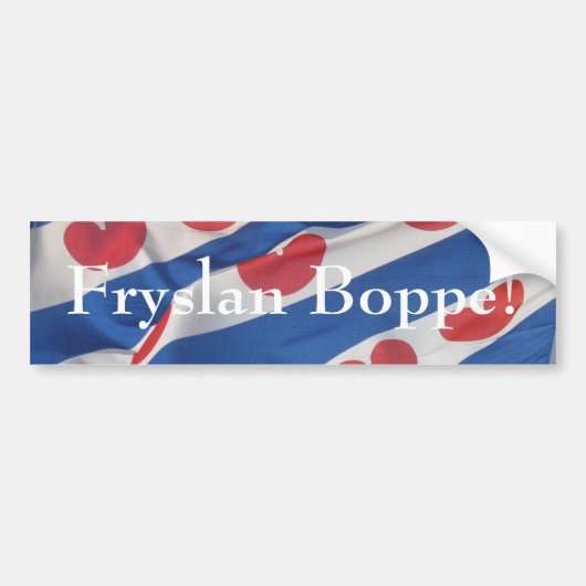 Fryslan Boppe Frisian-Flagge krankeres Autoaufkleber (Vorne)