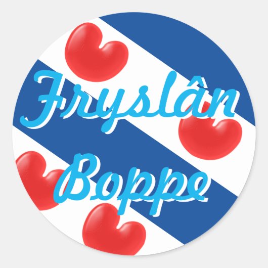 Fryslân Boppe Runder Aufkleber (Vorderseite)