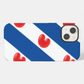 Fryslân Flagge iPhone Hülle (Rückseite (Horizontal))