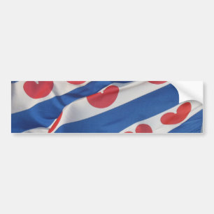 Fryslan Frisian-Flagge krankeres Stoßfriesland Autoaufkleber