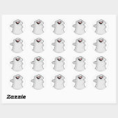fs008-Cartoon-zombie-head Runder Aufkleber (Blatt)