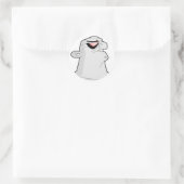 fs008-Cartoon-zombie-head Runder Aufkleber (Tasche)