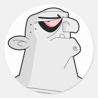 fs008-Cartoon-zombie-head Runder Aufkleber