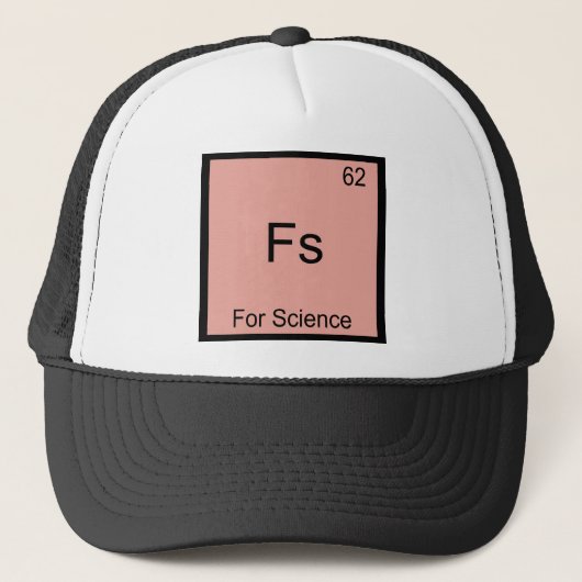 Fs - Für Science Funny Element Meme Chemistry T-Sh Truckerkappe (Vorderseite)
