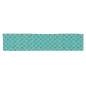 FS-Style 1-AQUA-GOLD-TABLE-RUNNER 14x72in Kurzer Tischläufer (Horizontal)