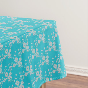 FS Style 1-Aqua-White-52x70 BAUMWOLLE Tischdecke