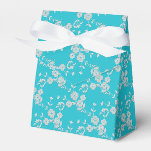 FS Style 1-Aqua-White-GASTGESCHENK BOXES Zelt-Stil Geschenkschachtel