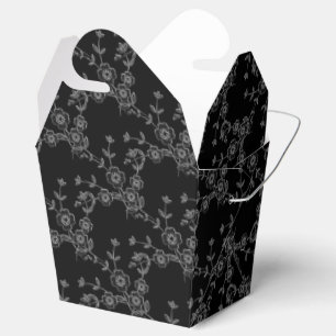 FS Style 1-Black-Silver-FAVOR BOXES entfernen Geschenkschachtel