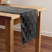 FS-Style 1-BLACK-SILVER-TABLE-RUNNER 14x72in