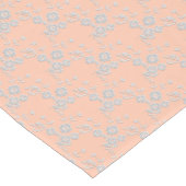 FS-Style 1-PEACH-WHITE-TABLE-RUNNER 14x72in Kurzer Tischläufer (Ecke)