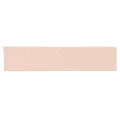 FS-Style 1-PEACH-WHITE-TABLE-RUNNER 14x72in Kurzer Tischläufer (Horizontal)