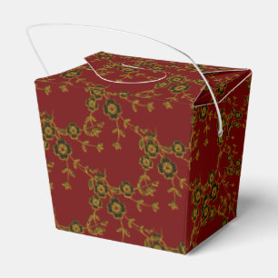 FS Style 1-Red-Gold-FAVOR BOXES nehmen Stil Geschenkschachtel