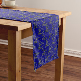 FS-Style 1-SILVER-BLUE-TABLE-RUNNER 14x72in Kurzer Tischläufer