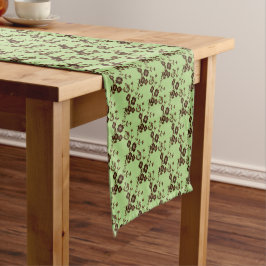 FS-Style 1-SPRING GREEN-BROWN-TABLE RUNNER 14x72in Kurzer Tischläufer