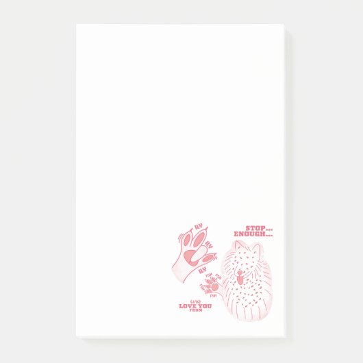 FSH - Schluss mit J/K-Liebe Sie - ASL Design Post-it Klebezettel (Vorderseite)